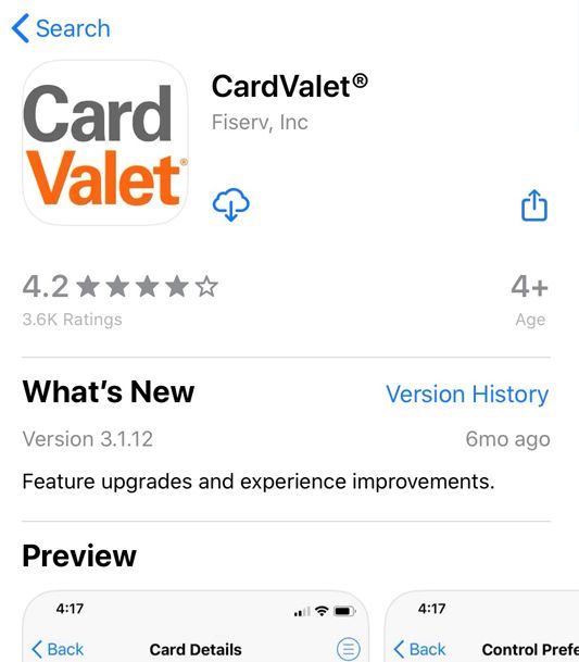 cardvalet app store image 4 star rating 3600 ratings age 4 and above whats new version history version 3.1.12 feature upgrades and experience improvements