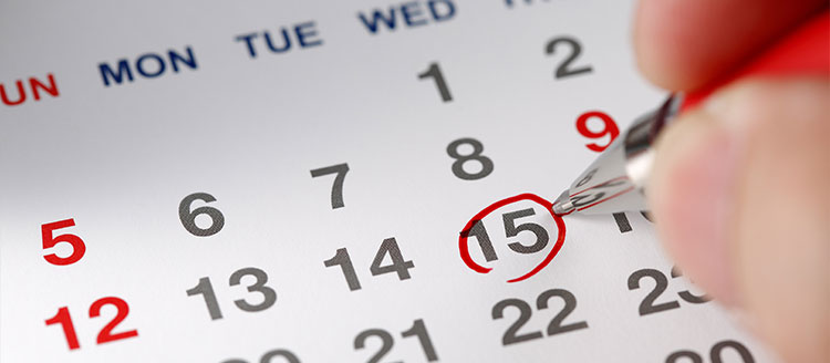 circled date on a calendar to skip a payment near buffalo ny with buffalo service credit union